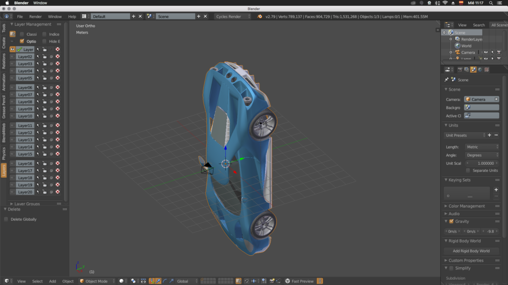 Ford GT desde Blender